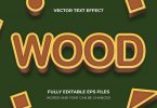 wood 3d text effect