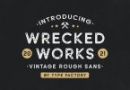 Wrecked Works – Vintage Rough Sans