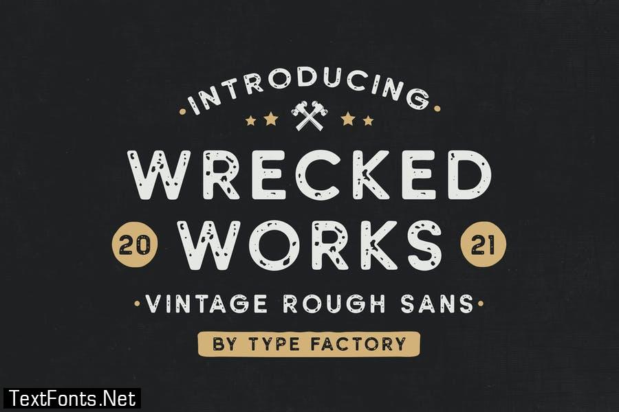 Wrecked Works – Vintage Rough Sans