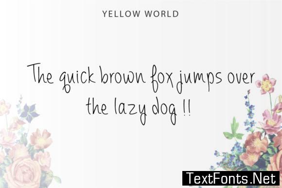 Yellow World Font