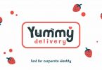 Yummy delivery - font for corporate identity