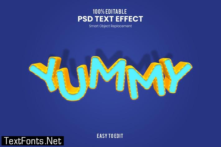 Yummy - Fun 3D Text Effect