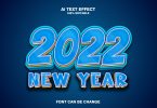 2022 New Year 3d Text Effect
