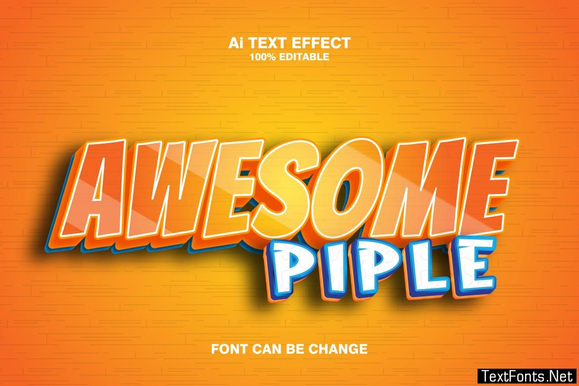 Awesome people 3d Text Effect