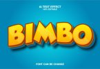 Bimbo 3d Text Effect