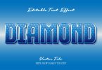 Blue diamond text effect