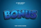 Bonus 3d Text Effect