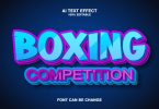 Boxing Competition 3d Text Effect