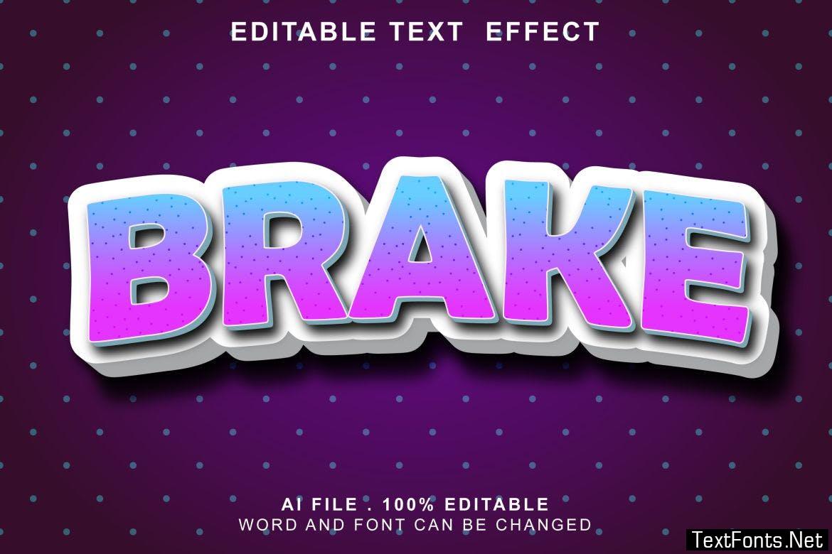 Brake 3d Text Effect