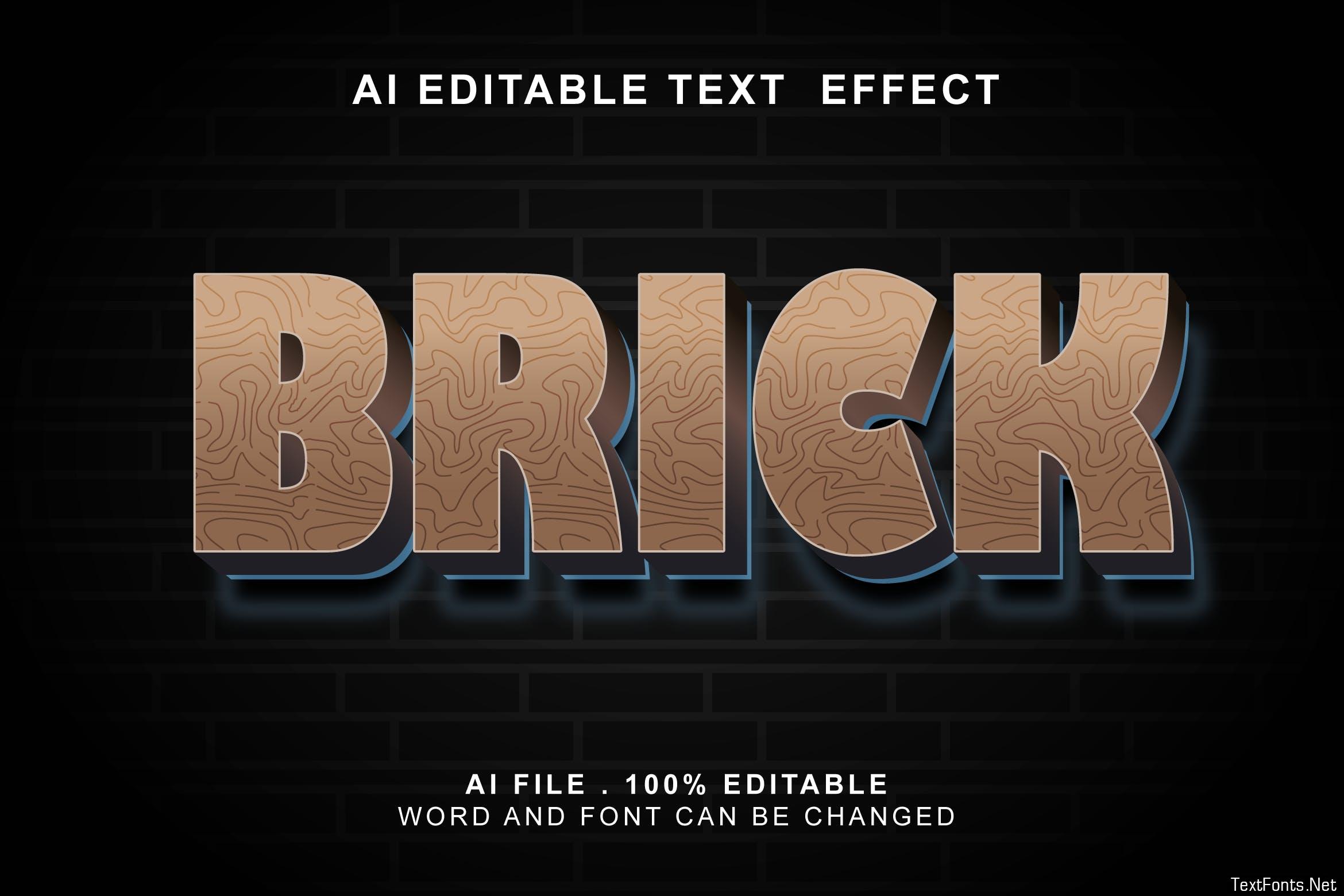 Brick 3d Text Effect