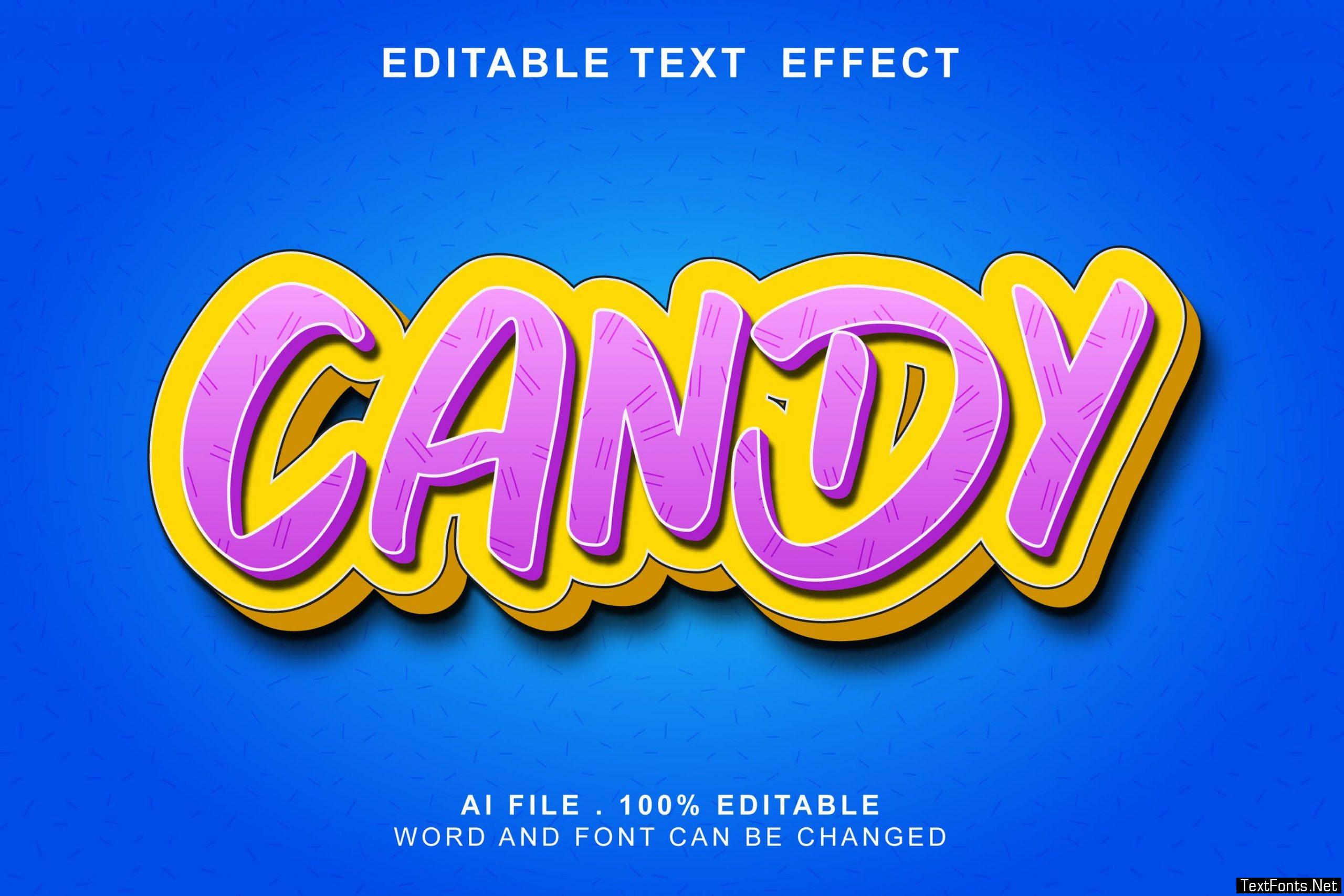 Candy 3d Text Effect