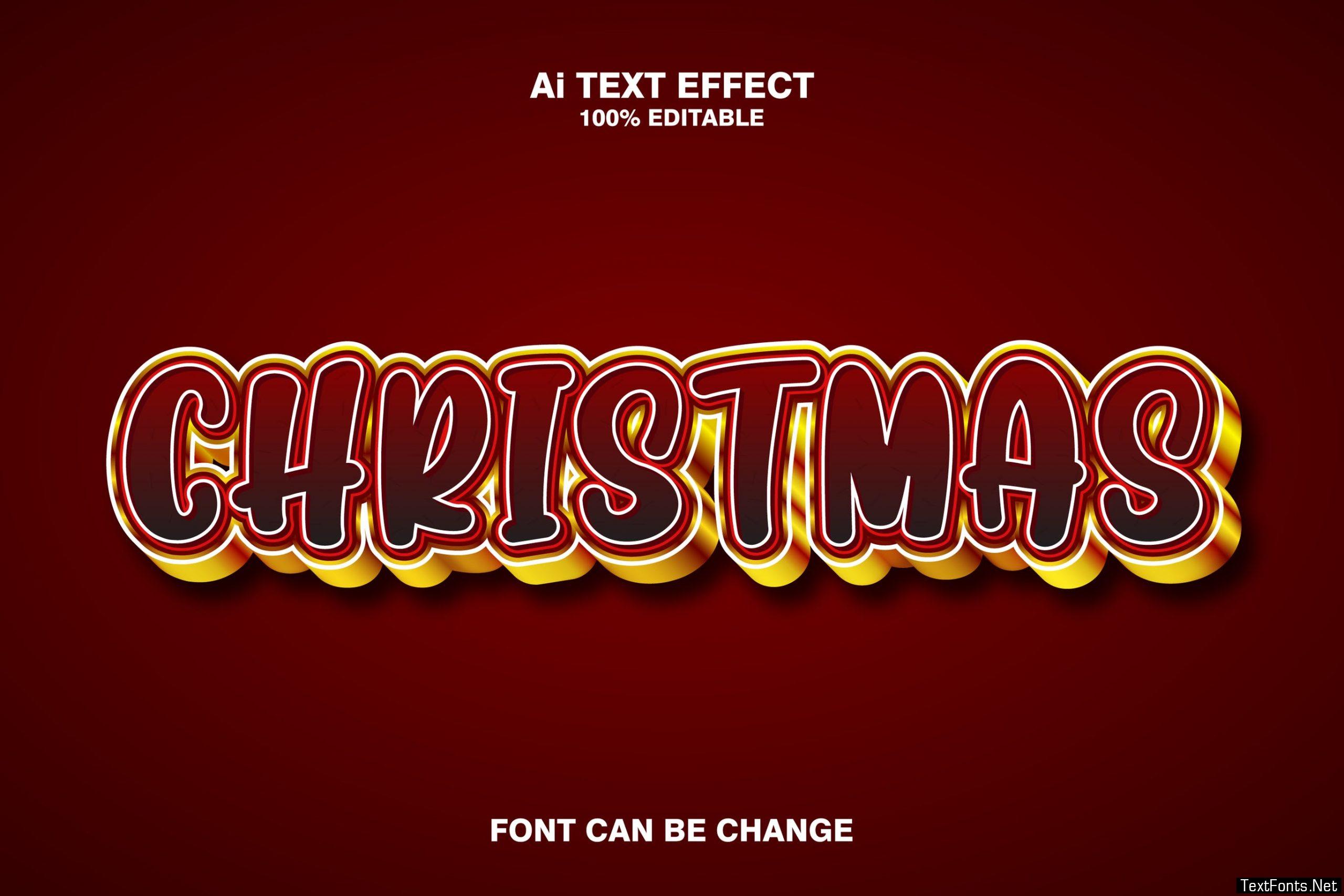 Christmas 3d Text Effect