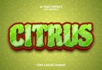 Citrus 3d Text Effect