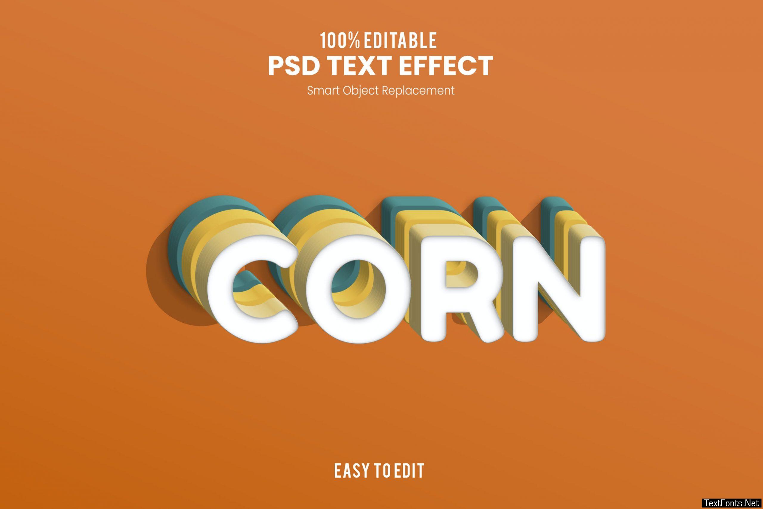 Corn-Text Effect