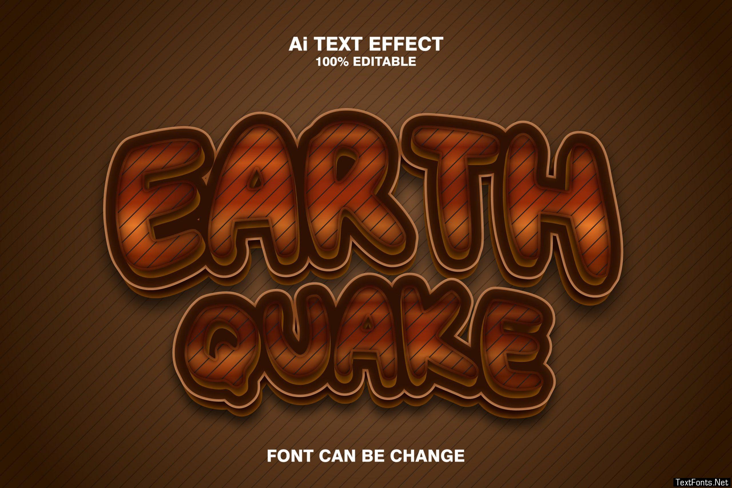 Earth Quake 3d Text Effect