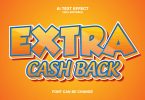 Extra Cash Back 3d Text Effect