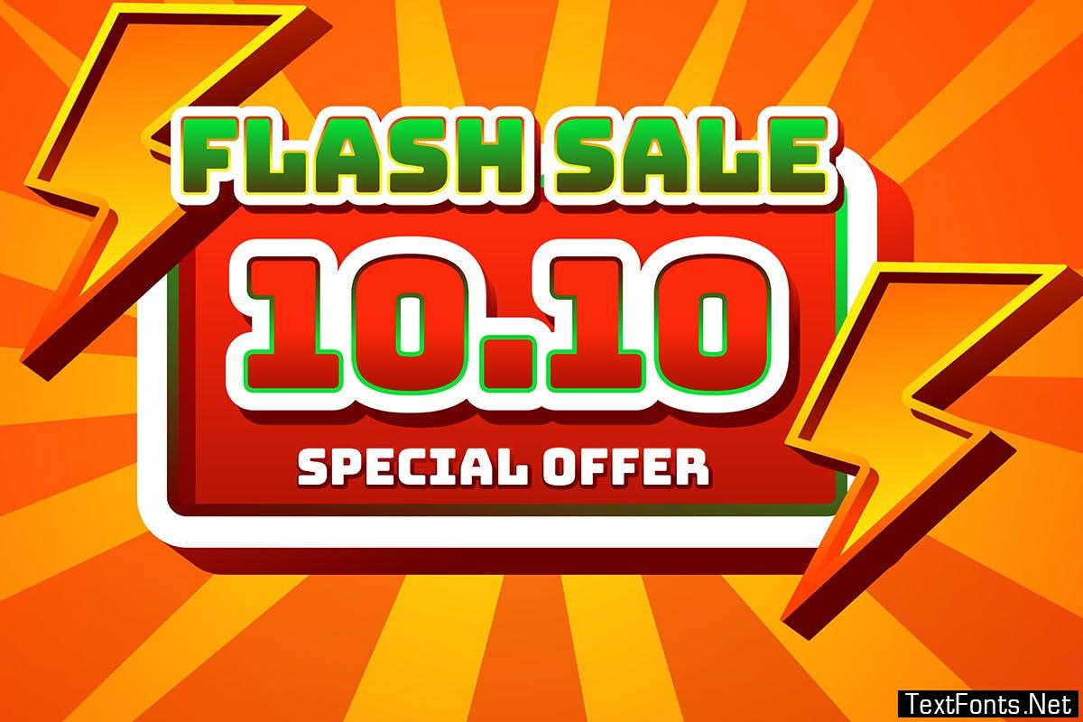 flash sale 1010 text effect