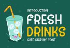 Fresh Drinks - Cute Display Font