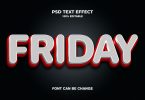 Friday 3d Text Effect
