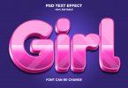 Girl 3d Text Effect