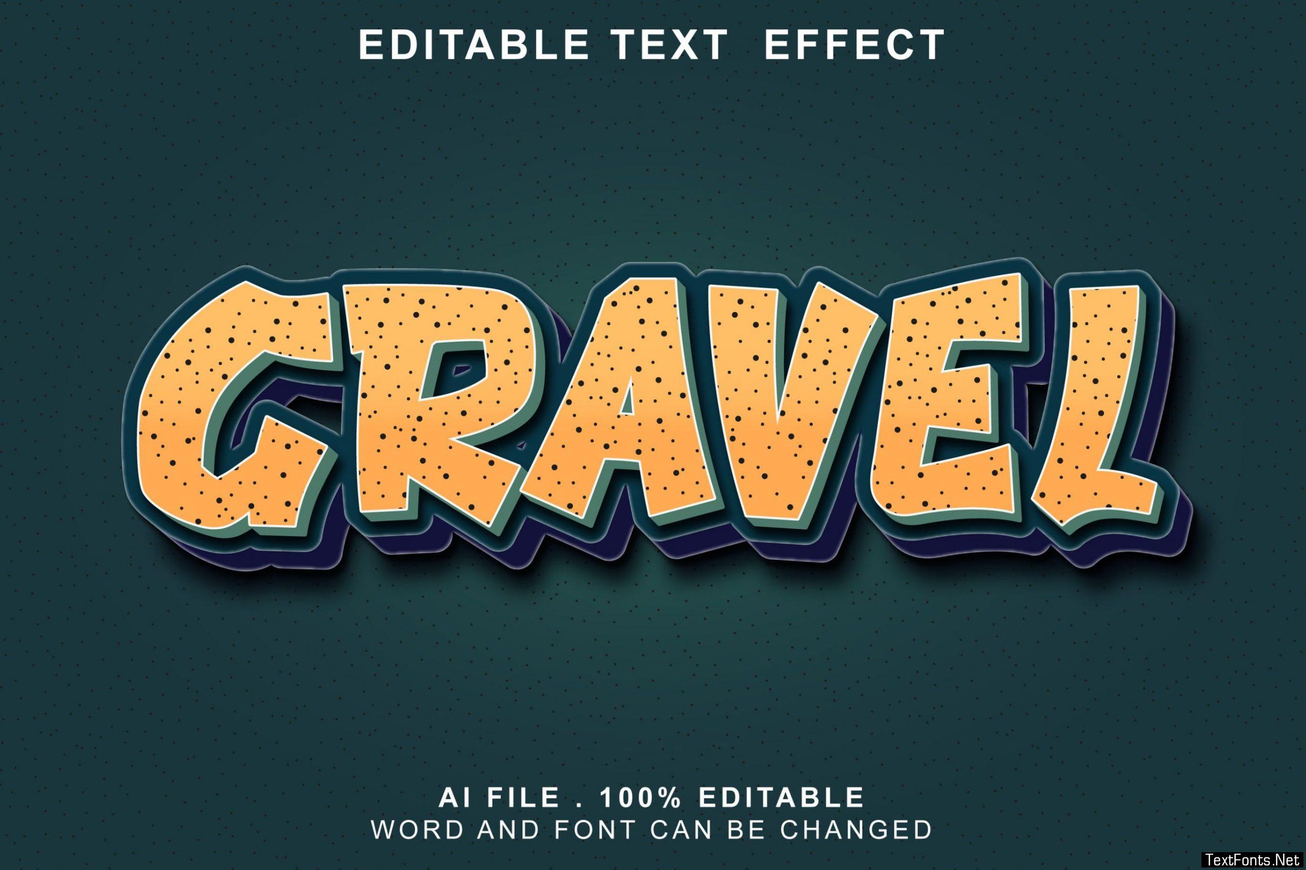 gravel 3d text effects