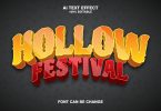 Hollow Festival 3d Text Effect