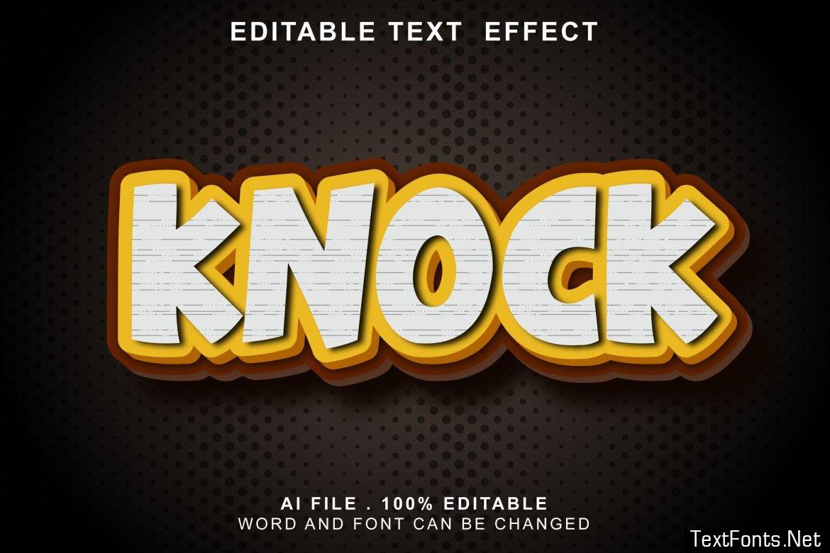 Knock 3d Text Effect
