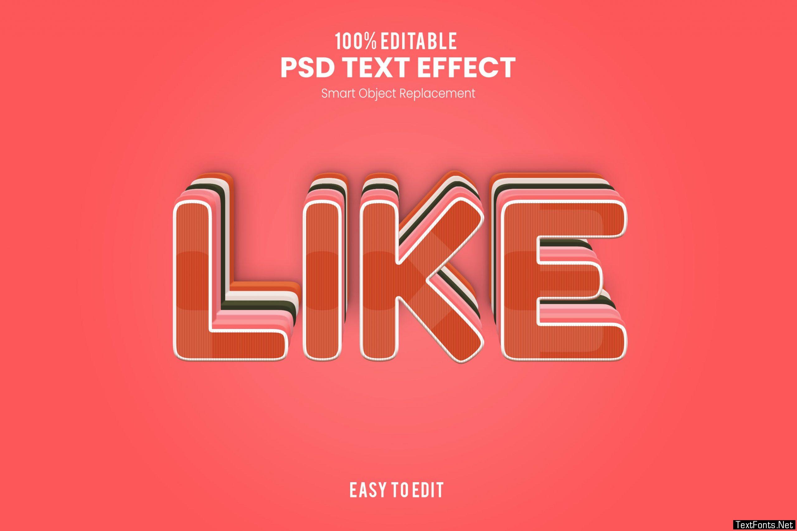 Like-Text Effect