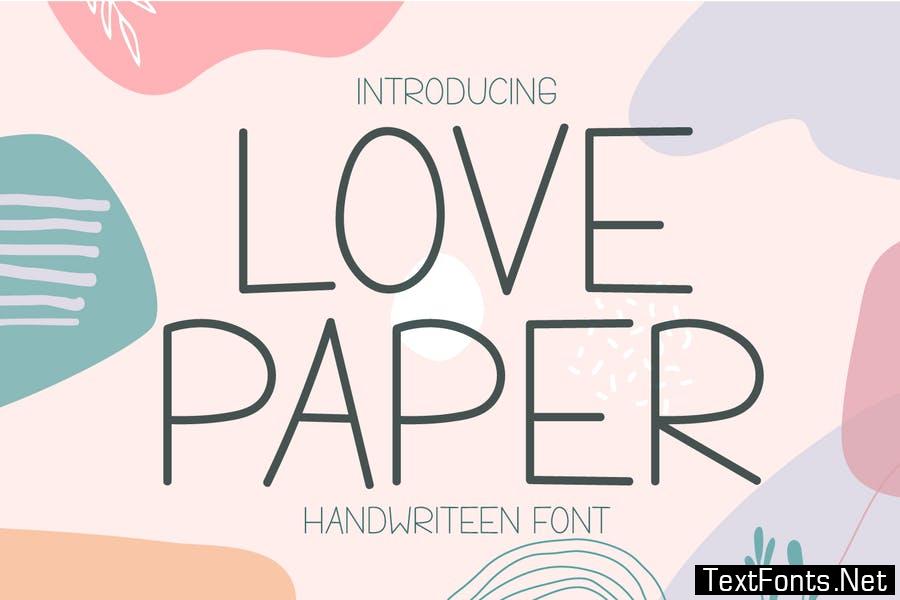 Love Paper - Handwritten Display Font