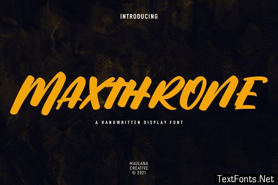 Maxthrone Handwritten Display Font