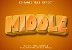 middle 3d text effects