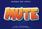 Mute 3d Text Effect