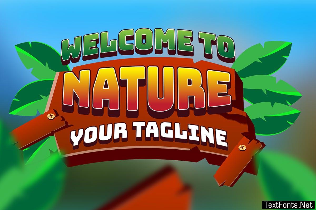 Nature Gaming Text effect editable