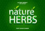 Nature Herbs 3d Text Effect
