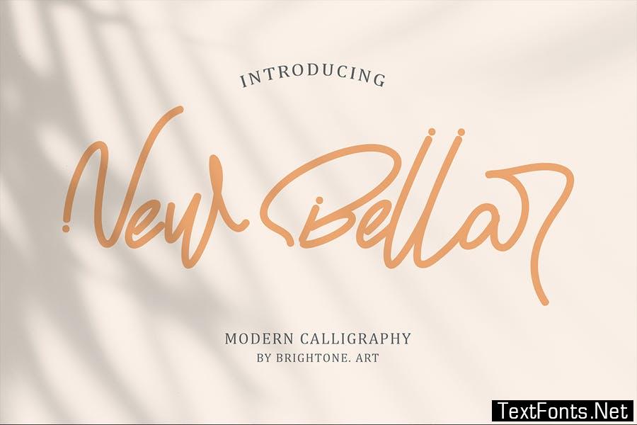 New Bellar - Monoline handwritten Font