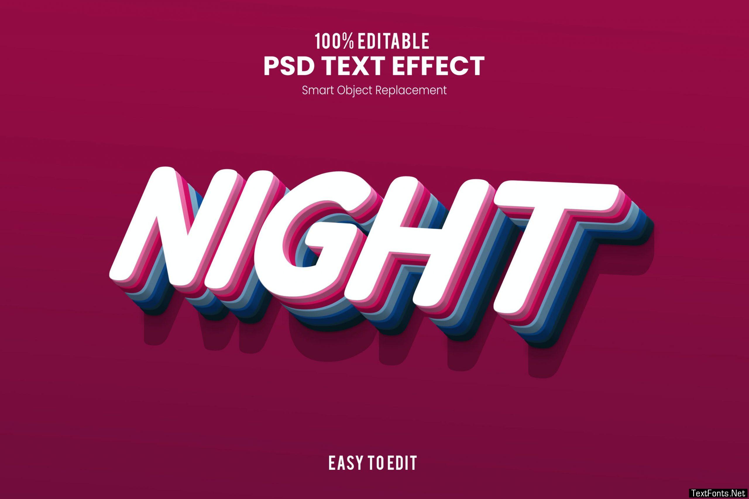 Night-Text Effect