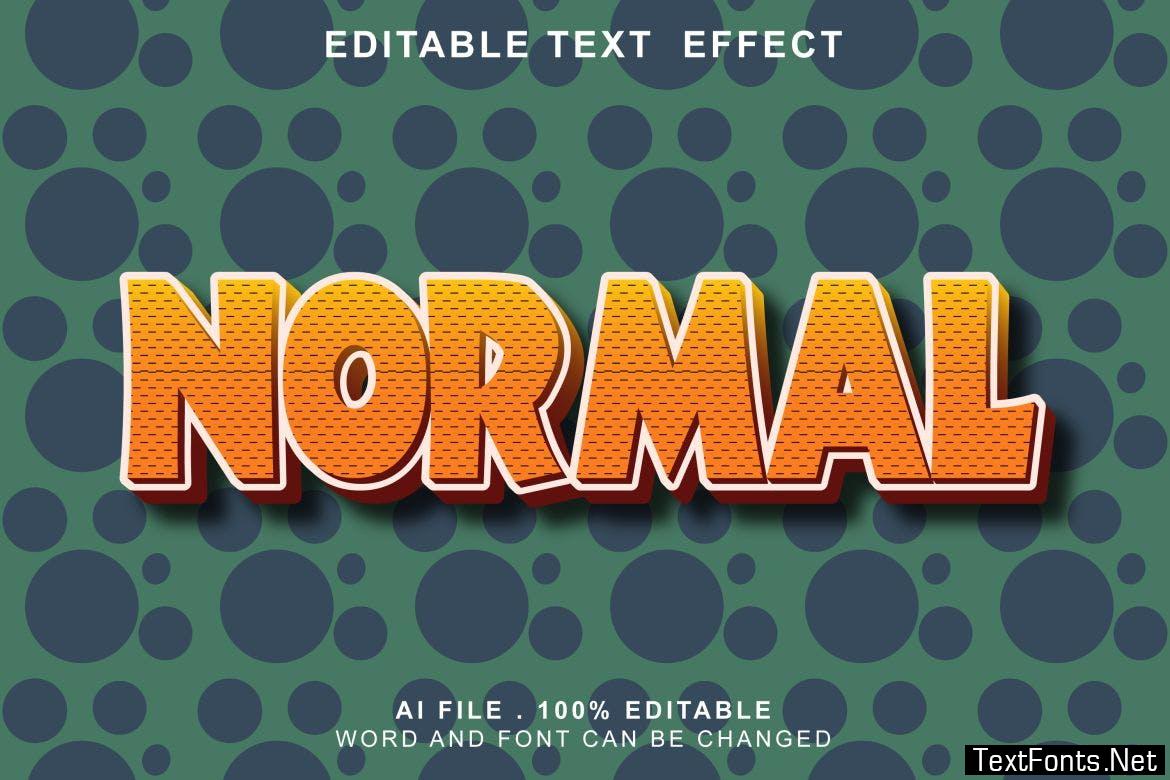 Normal 3d Text Effect
