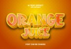 Orange Juice 3d Text Effect