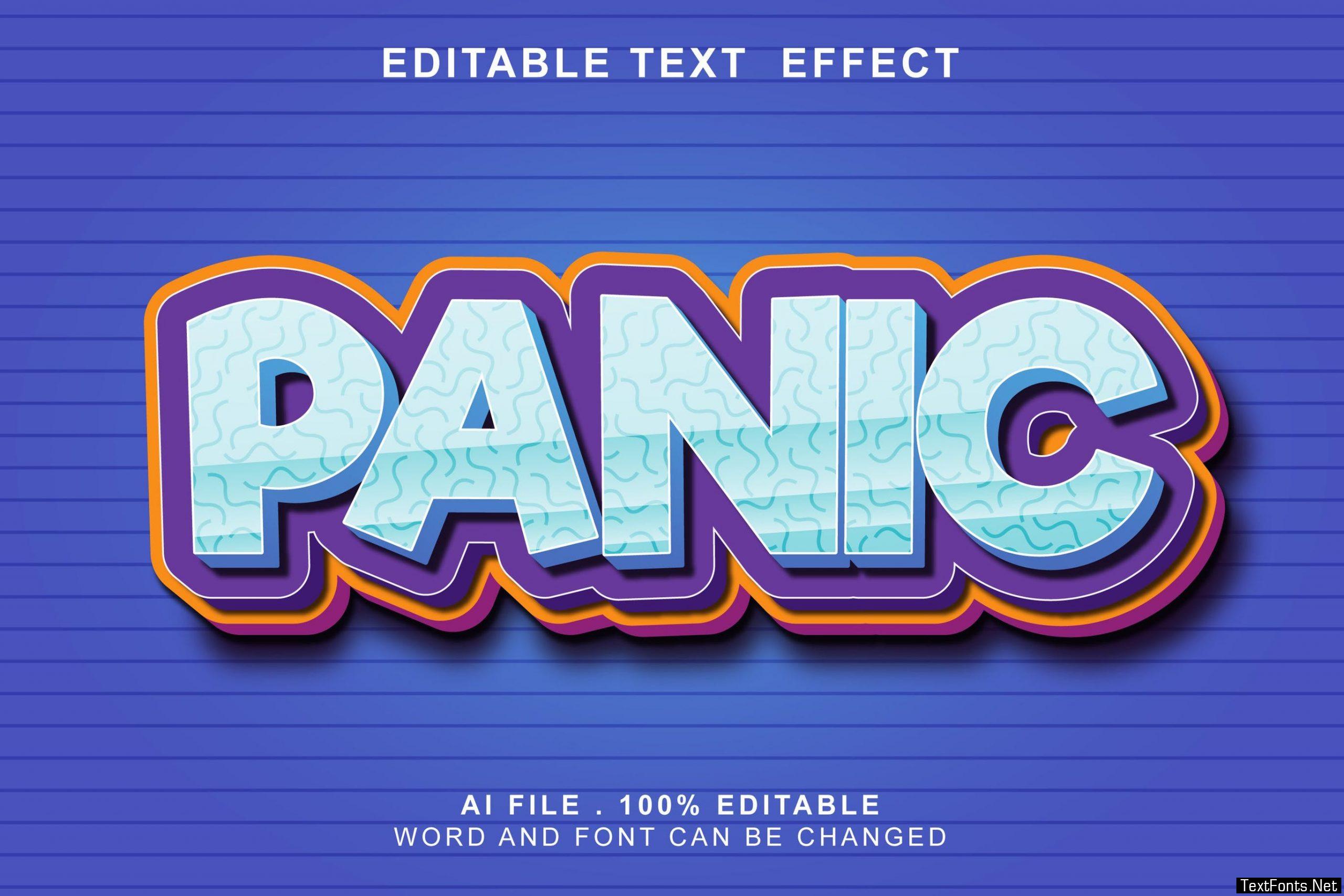 Panic 3d Text Effect