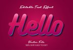 pink blue hello text effect