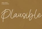 Plausible Handwriting Font