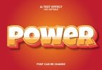 Power 3d Text Effect