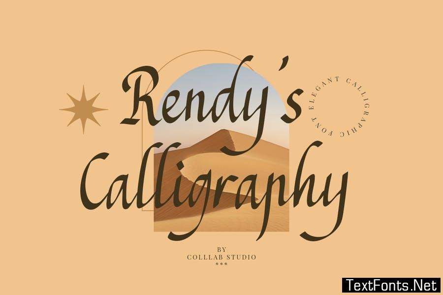 Rendy's Calligraphy - A Fashionable Font