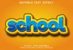 School 3d Text Effect