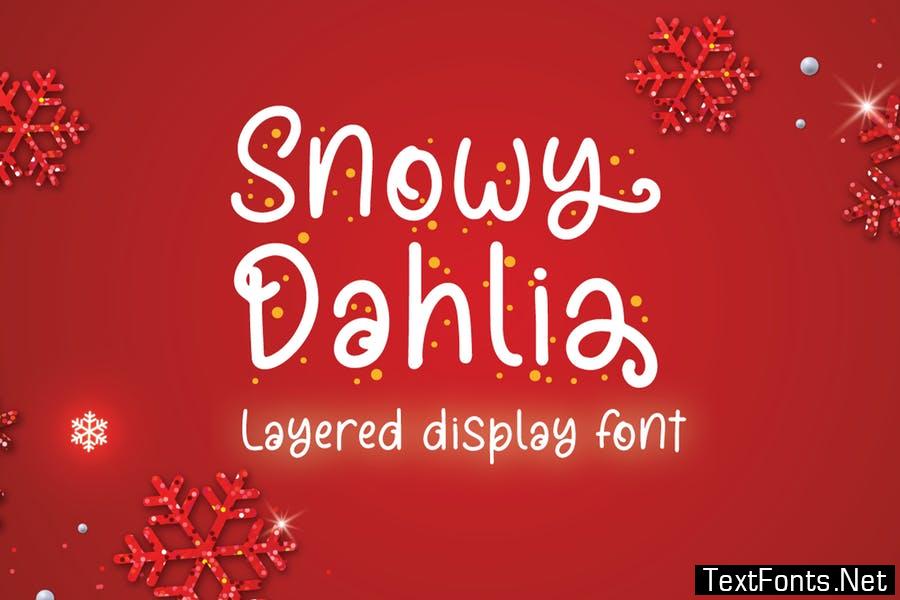 Snowy Dahlia - Christmas Font