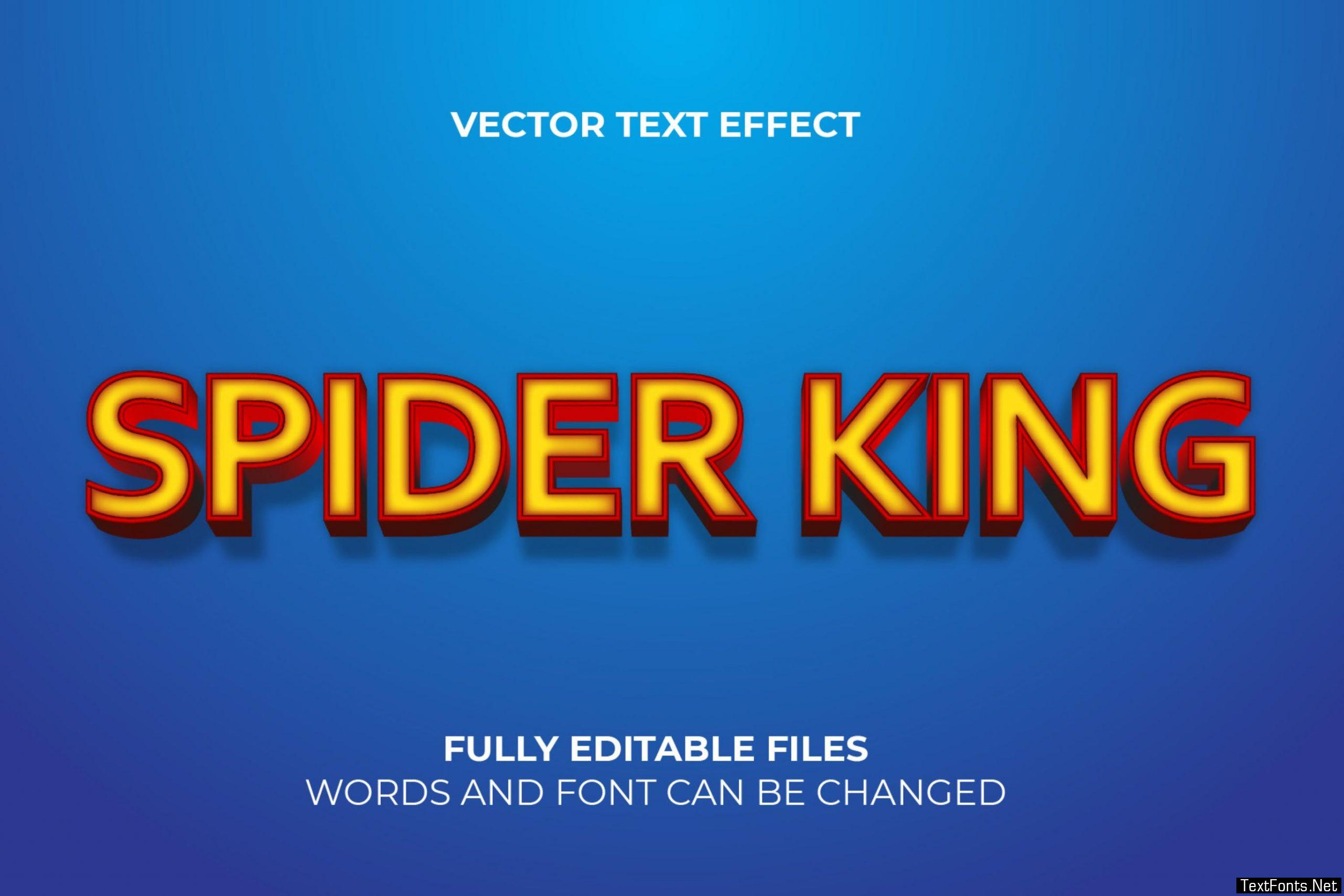 Spider King 3d Text Effect
