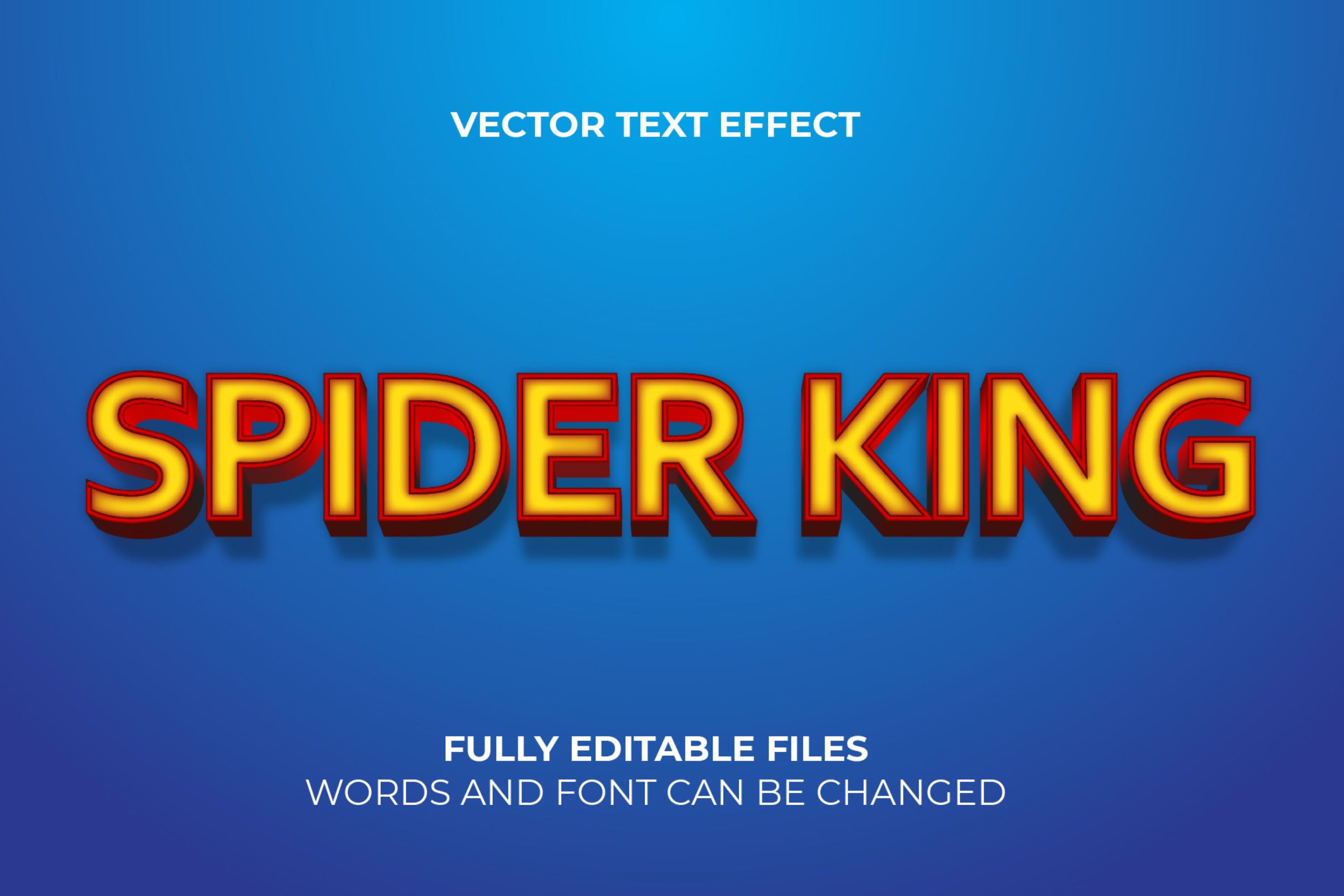 Spider King 3d Text Effect