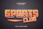 Sports Club 3d Text Effect
