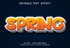 Spring 3d Text Effect