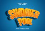Summer Pool 3d Text Effect